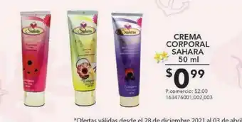Tia Crema corporal sahara 50 ml oferta