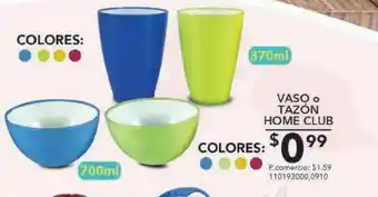 Tia Vaso o tazón home club oferta