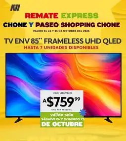Novicompu Tv nv 85' frameless uhd qled oferta