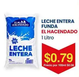 TuTi LECHE ENTERA FUNDA EL HACENDADO oferta