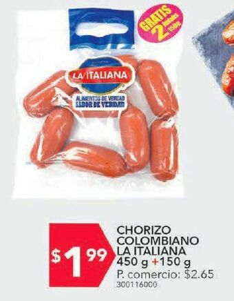 Tia Chorizo colombiano la italiana 450g + 150g oferta