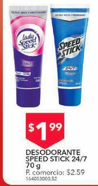 Tia Desodorante speed stick 24/7 70g oferta