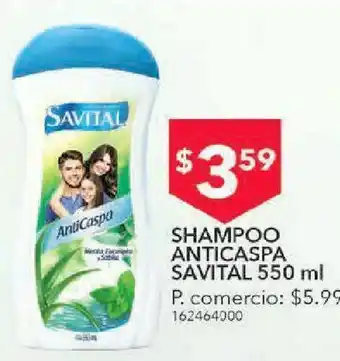 Tia Shampoo anticaspa savital 550ml oferta