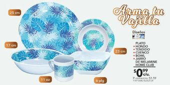 Tia Vajilla ceramica home club 12 pzas oferta
