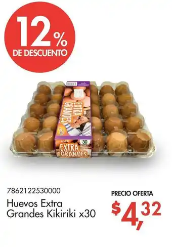Supermaxi Huevos Extra Grandes Kikiriki x30 oferta