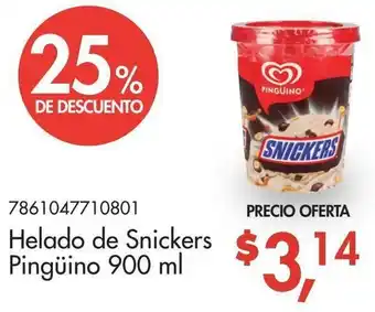 Helado de Snickers Pingüino 900ml