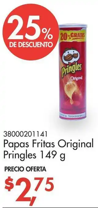 Supermaxi Papas Fritas Original Pringles 149g oferta