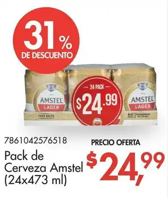 Supermaxi Pack de Cerveza Amstel 24x473ml oferta