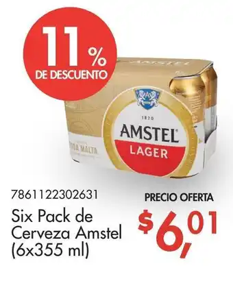 Supermaxi Pack de Cerveza Amstel 6x355ml oferta