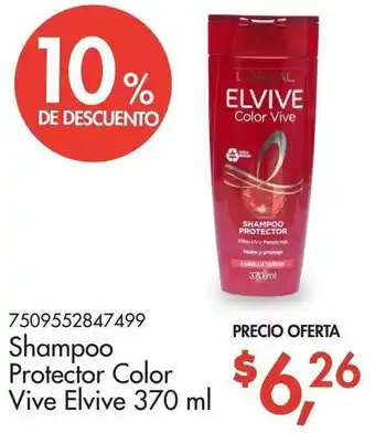 Supermaxi Shampoo Protector Color Vive Elvive 370ml oferta