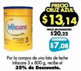 Farmacias Cruz Azul Leche Infacare 3 x 800g oferta