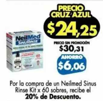 Farmacias Cruz Azul Neilmed Sinus Rinse Kit x 60 Sobres oferta