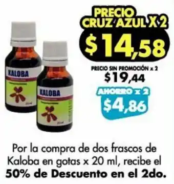 Farmacias Cruz Azul Kaloba en Gotas x 20ml oferta