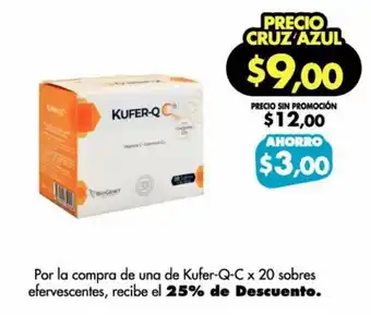 Farmacias Cruz Azul Kufer-Q C x 20 sobres oferta