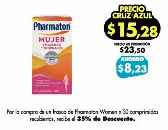 Farmacias Cruz Azul Pharmaton Woman x 30 comprimidos oferta
