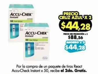 Farmacias Cruz Azul Accu-Chek Instant x 50 oferta