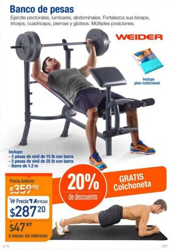 TVentas Banco de Pesas oferta