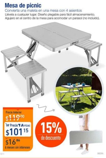 TVentas Mesa de Pícnic oferta