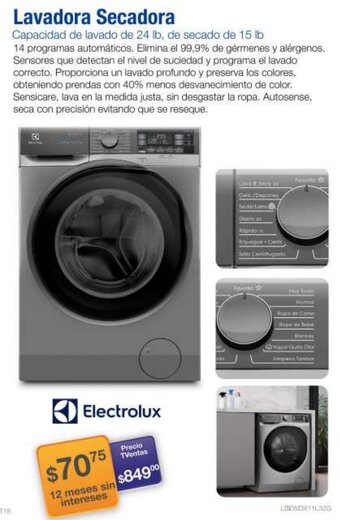 TVentas Electrolux Lavadora Secadora oferta