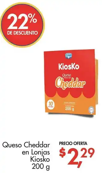 Queso Cheddar en Lonjas Kiosko 200g