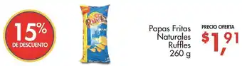 Supermaxi Papas Fritas Naturales Ruffles 260g oferta