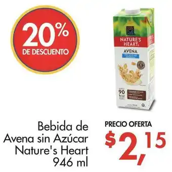 Supermaxi Bebida de Avena sin Azúcar Nature's Heart 946ml oferta