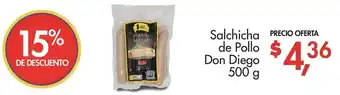 Supermaxi Salchicha de Pollo Don Diego 500g oferta