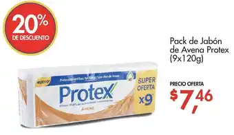 Supermaxi Pack de Jabón de Avena Protex 9x120g oferta
