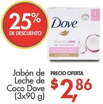 Supermaxi Jabón de Leche de Coco Dove 3x90g oferta