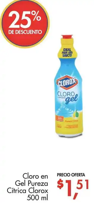 Supermaxi Cloro en Gel Pureza Cítrica Clorox 500ml oferta