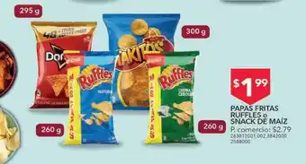 Tia Papas fritas ruffles o snack de maíz oferta