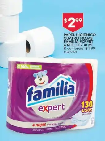 Tia Papel higiénico cuatro hojas familia expert 4rollos 30m oferta