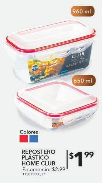 Tia Repostero plástico home club oferta