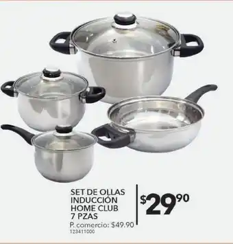 Tia Set de ollas inducción home club 7 pzas oferta
