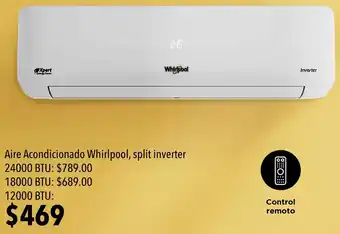 Ferrisariato Aire Acondicionado Whirlpool, Split Inverter oferta