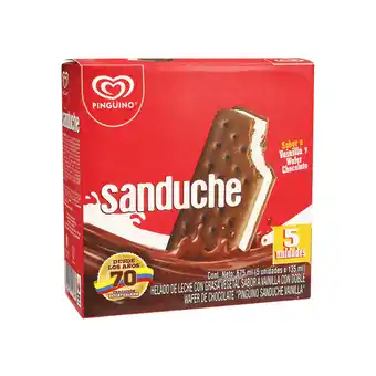 Akí PINGÜINO SANDWICH VAINILLA X 5 135 ml oferta
