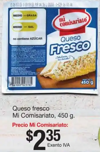 Mi Comisariato Queso Fresco Mi Comisariato 450g oferta