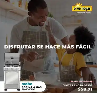 Orve Hogar Made Cocina A Gas oferta