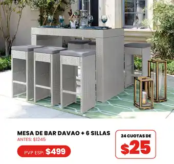 Mesa de Bar Davao + Sillas