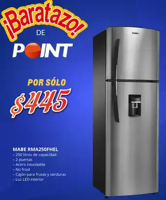 Point Mabe 150 litros de Capacidad oferta