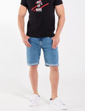 Moda RM Bermuda denim con doblez oferta
