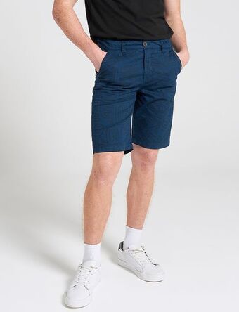 Moda RM Bermuda estampada azul oscuro oferta