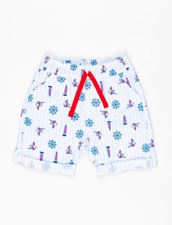 Moda RM Bermuda estampada con doblez oferta