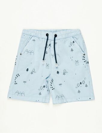 Moda RM Bermuda estampada celeste claro oferta