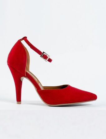 Moda RM Zapato taco rojo oferta
