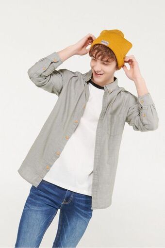 Koaj Camisa unicolor manga larga oferta