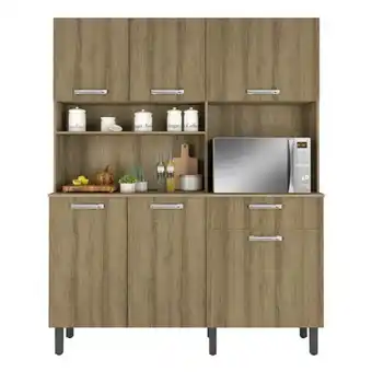 Pycca Mueble de cocina marrón 6 puertas oferta