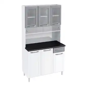 Pycca Mueble de cocina blanco/inox 6 puertas oferta