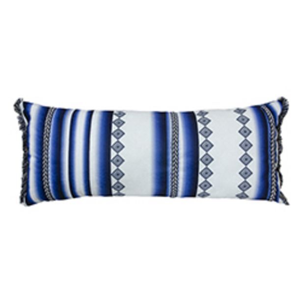 Boyacá Cojín azul blanco 70x33cm oferta