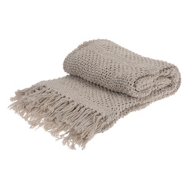 Boyacá Manta tejida beige claro oferta